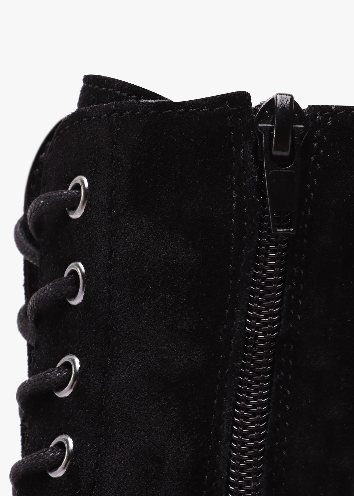 Lacie Black Suede Lace Up Ankle Boots
