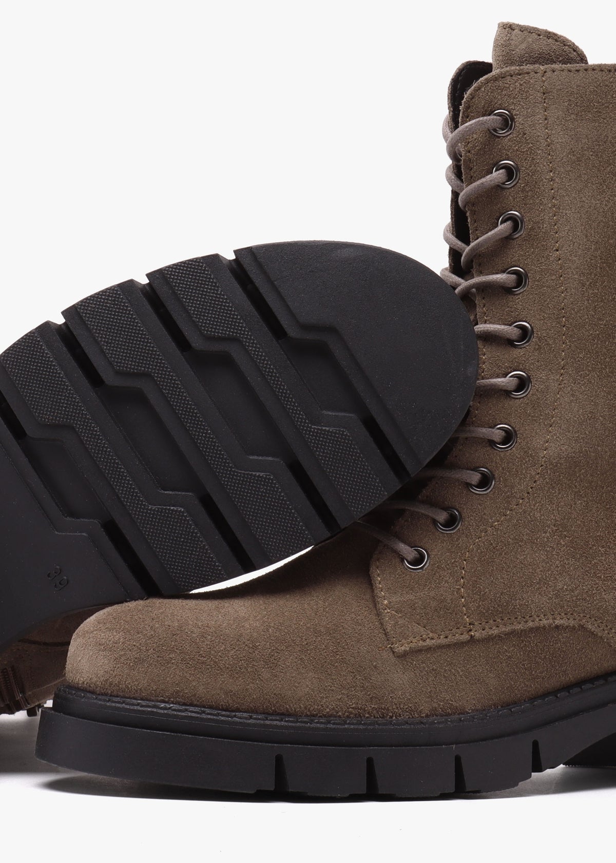 Lacie Taupe Suede Lace Up Ankle Boots