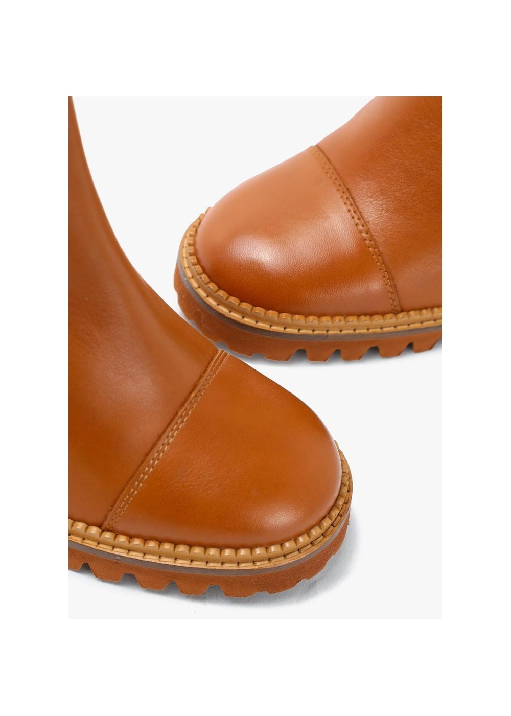 Mallory Tan Leather Shearling Lined Chelsea Boots