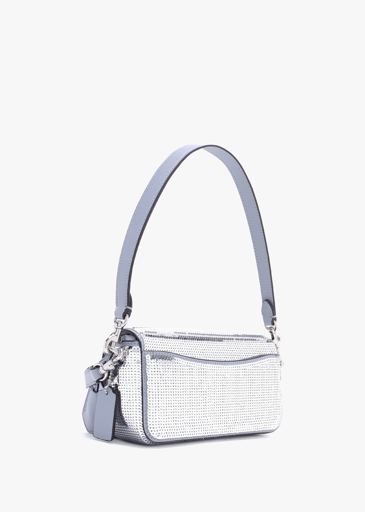Studio Silver Sequin Baguette Bag