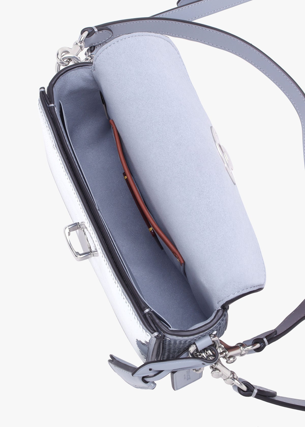 Studio Silver Sequin Baguette Bag