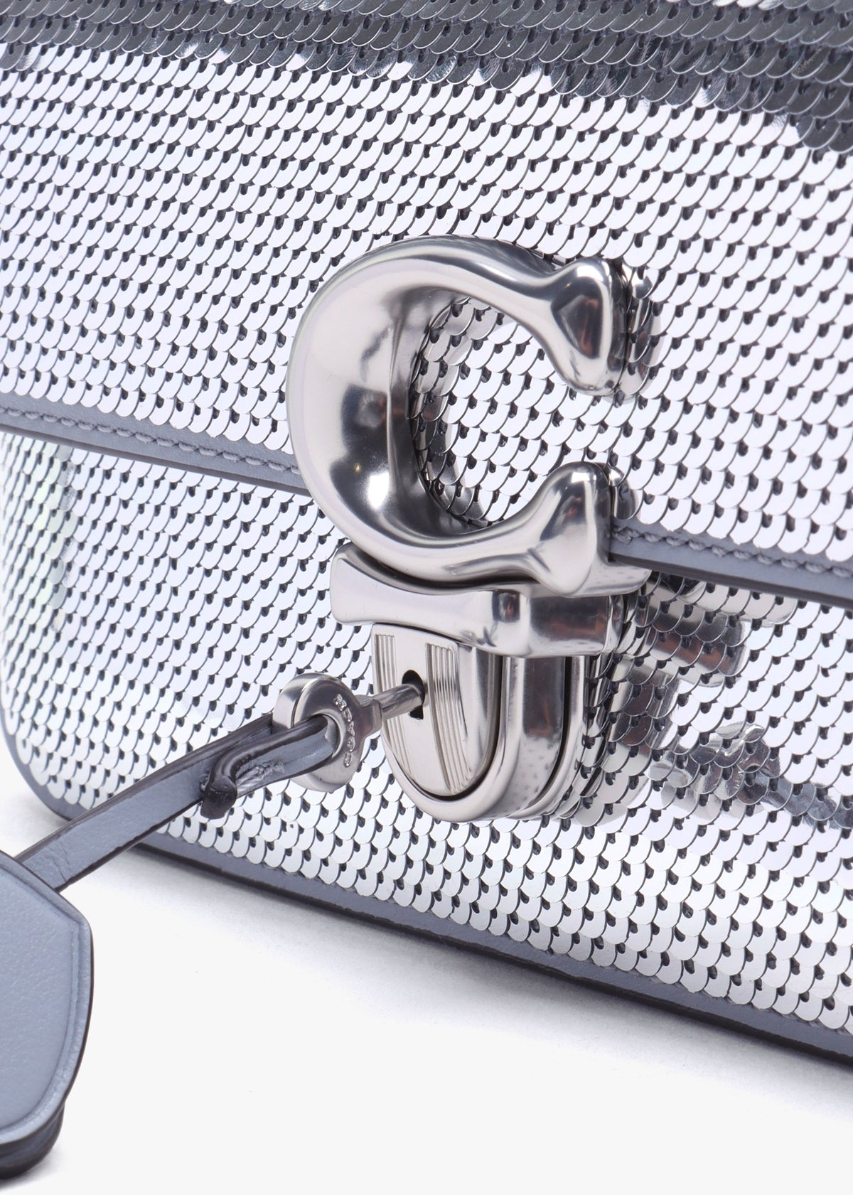 Studio Silver Sequin Baguette Bag