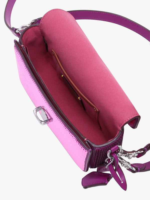 Studio Dark Magenta Sequin Baguette Bag