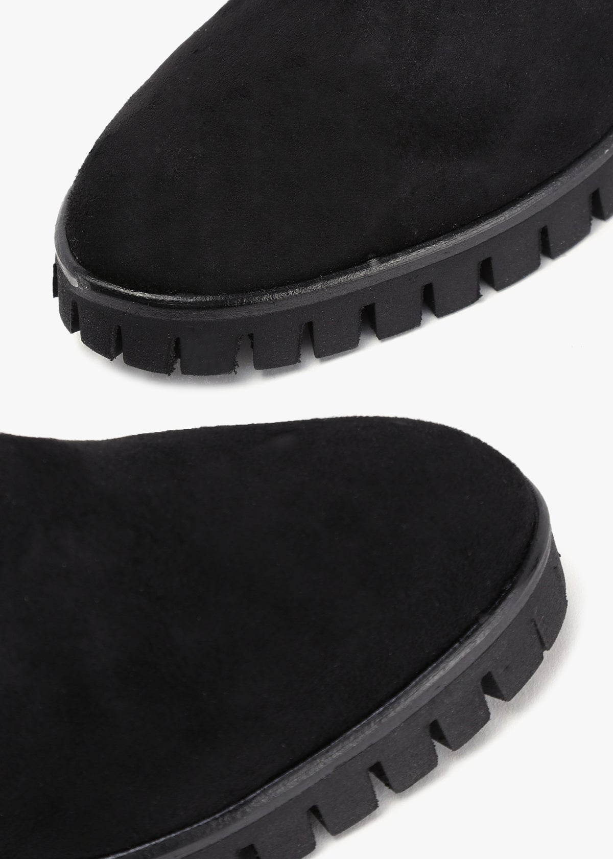 Larity Black Suedette Ankle Boots