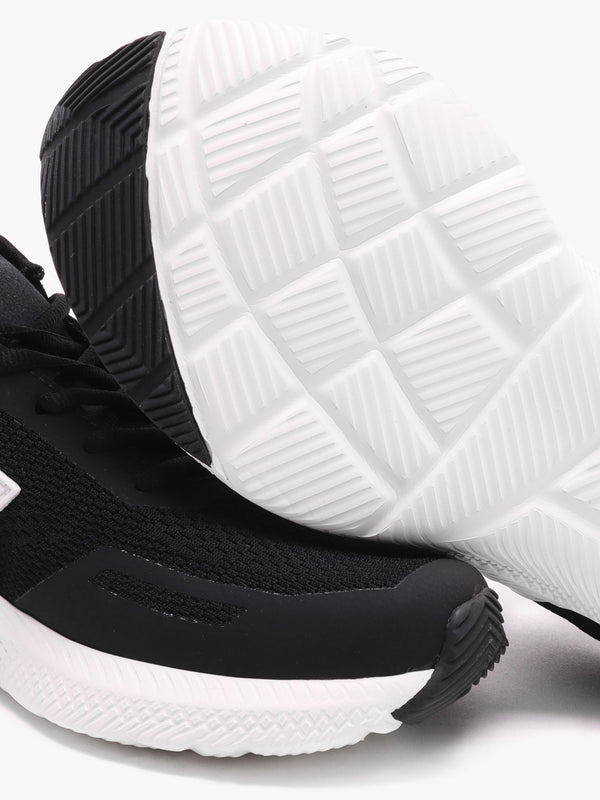 Impala Engineered-Mesh Black Cream Trainers