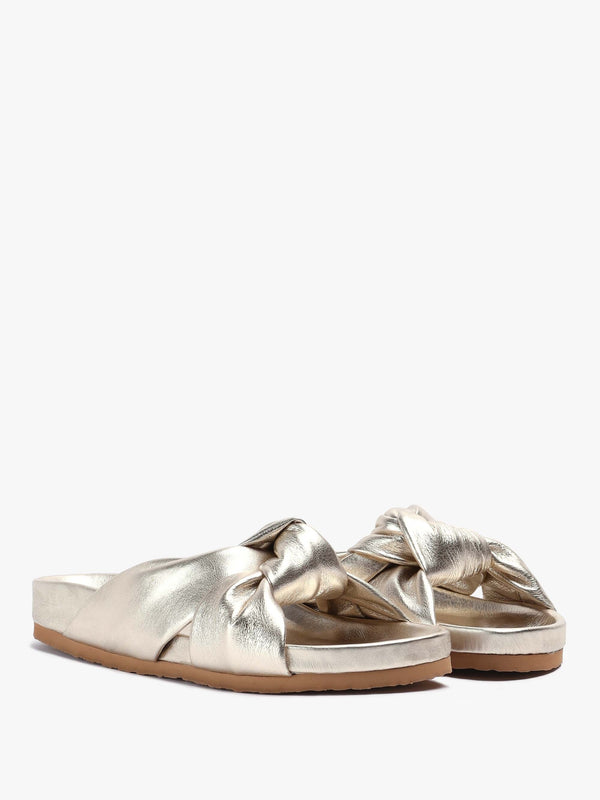 Spender Gold Lambs Leather Sliders