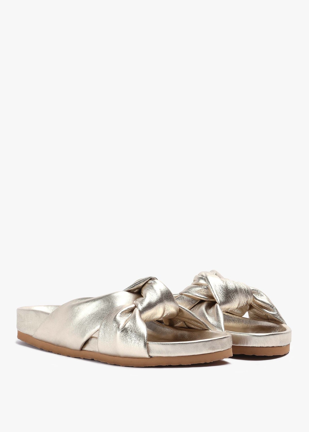 Spender Gold Lambs Leather Sliders