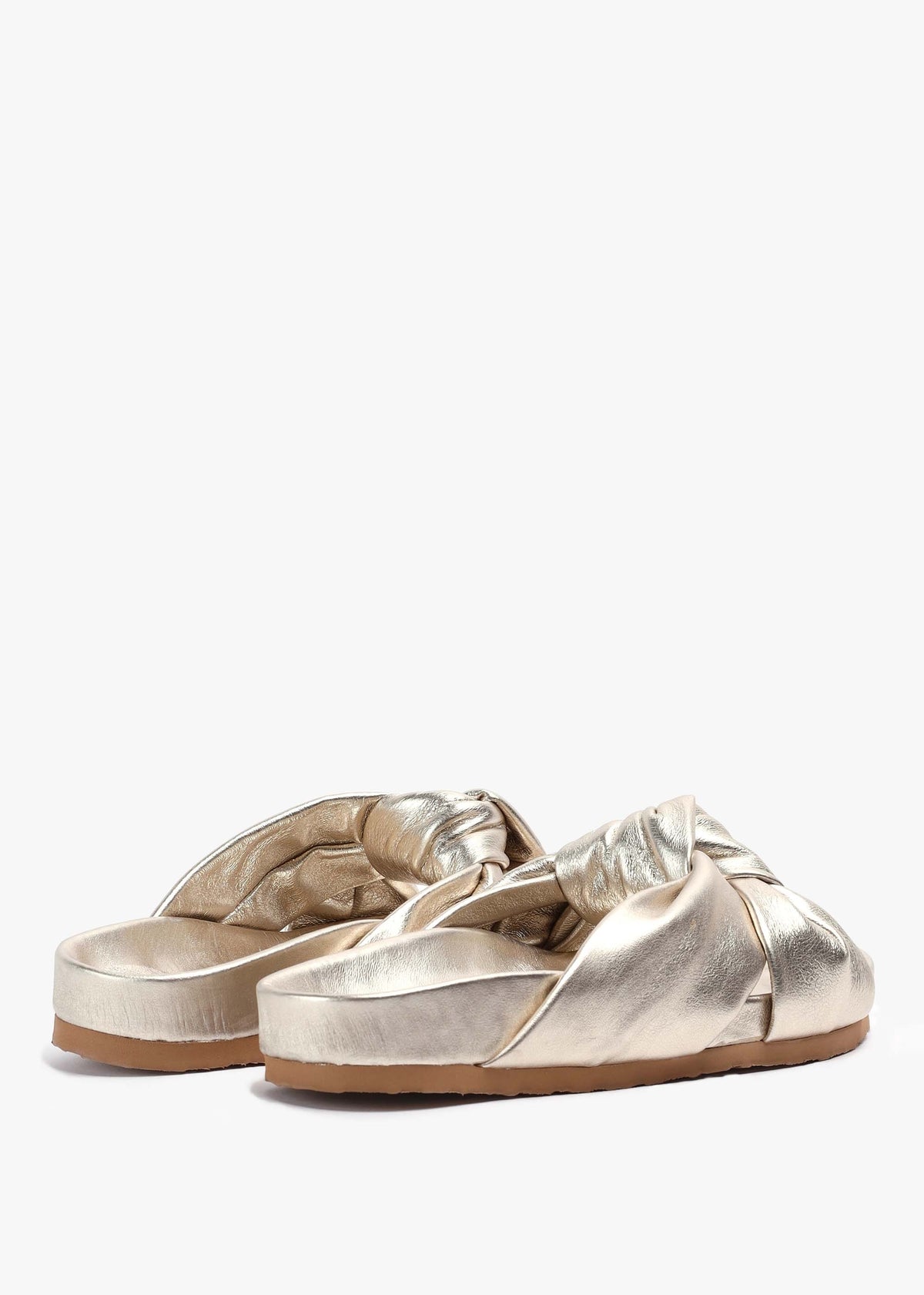 Spender Gold Lambs Leather Sliders