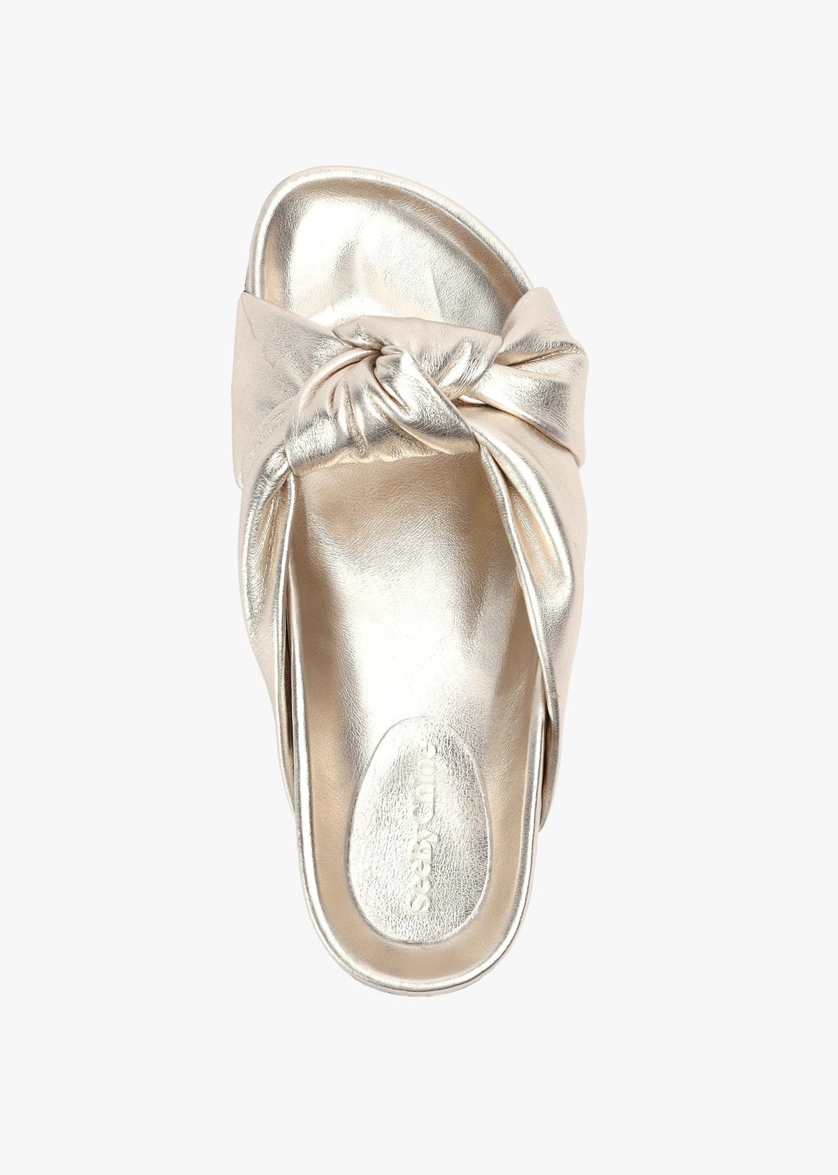 Spender Gold Lambs Leather Sliders