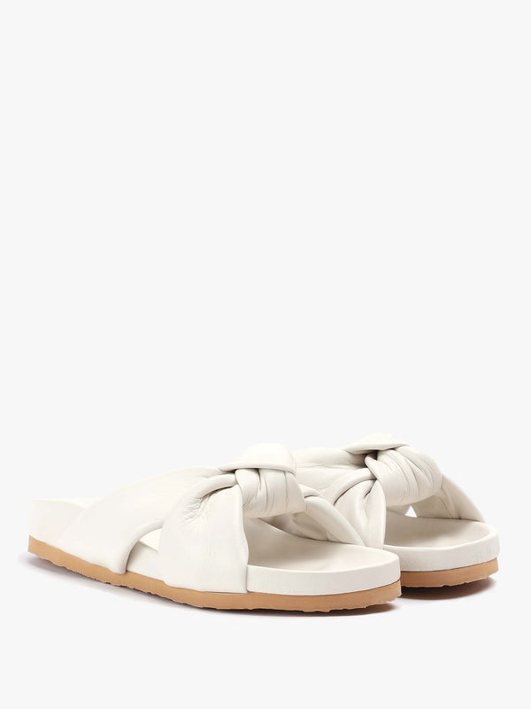 Spender Ivory Lambs Leather Sliders