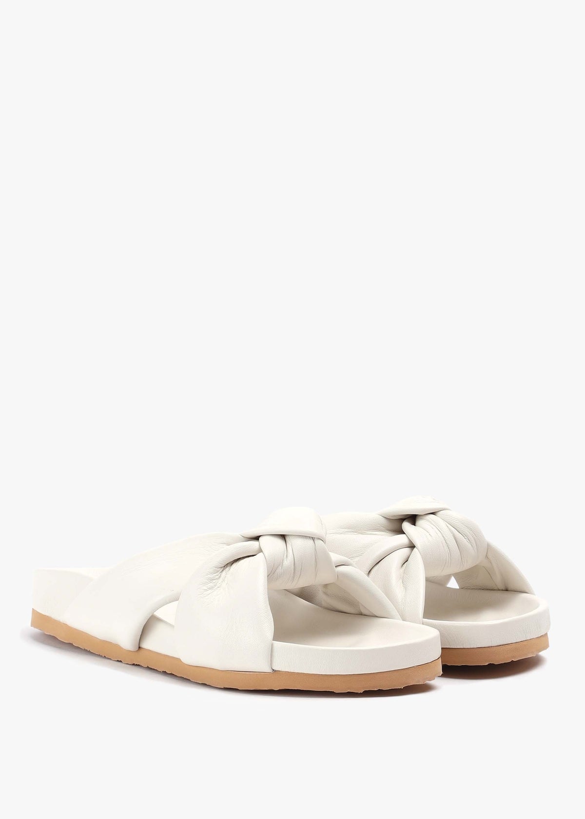 Spender Ivory Lambs Leather Sliders