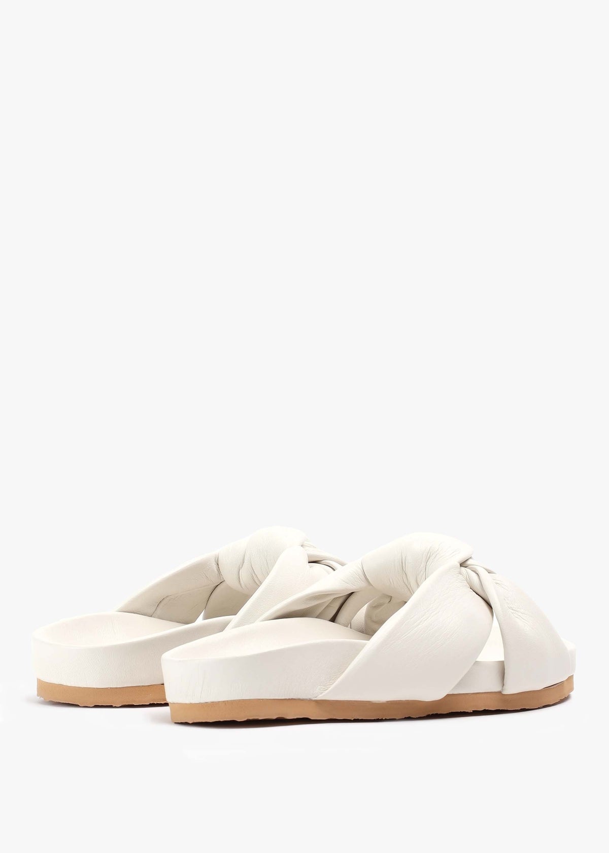 Spender Ivory Lambs Leather Sliders