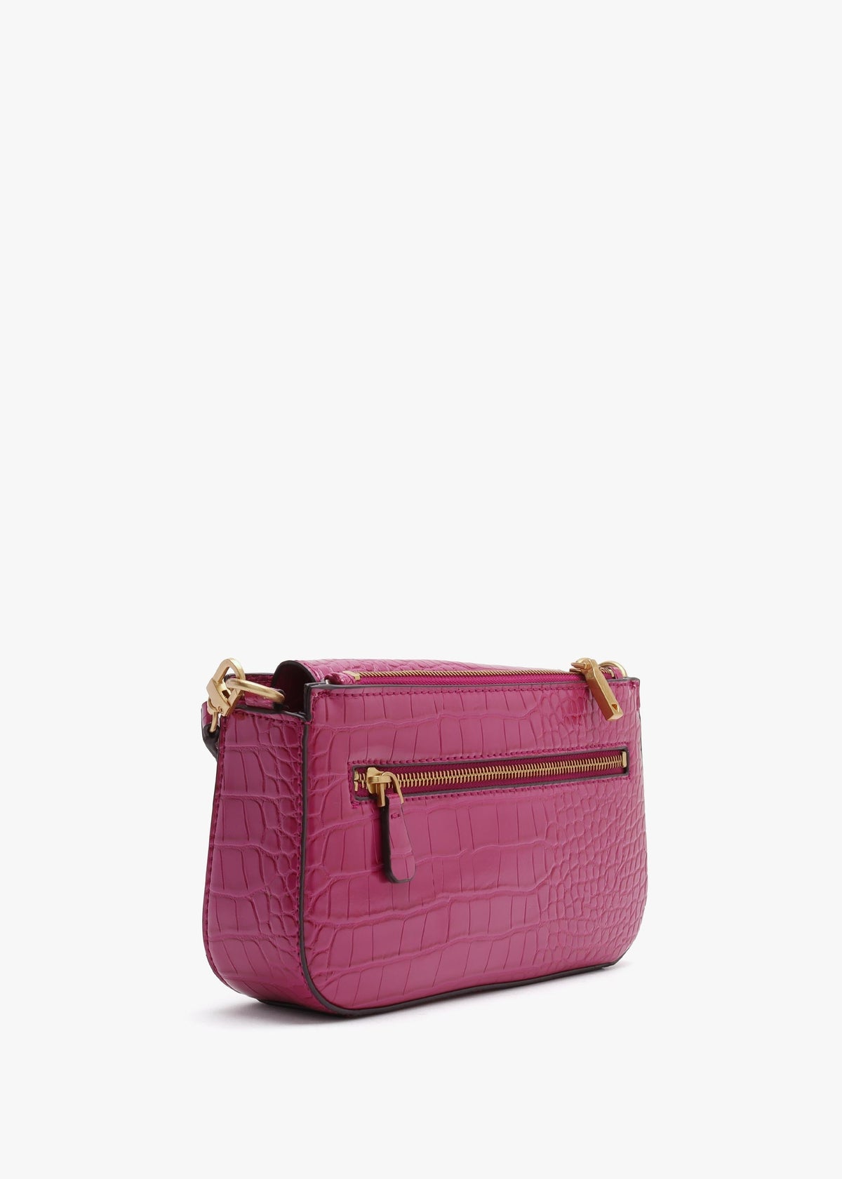 Mini James Boysenberry Moc Croc Cross-Body Bag
