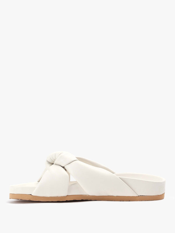 Spender Ivory Lambs Leather Sliders