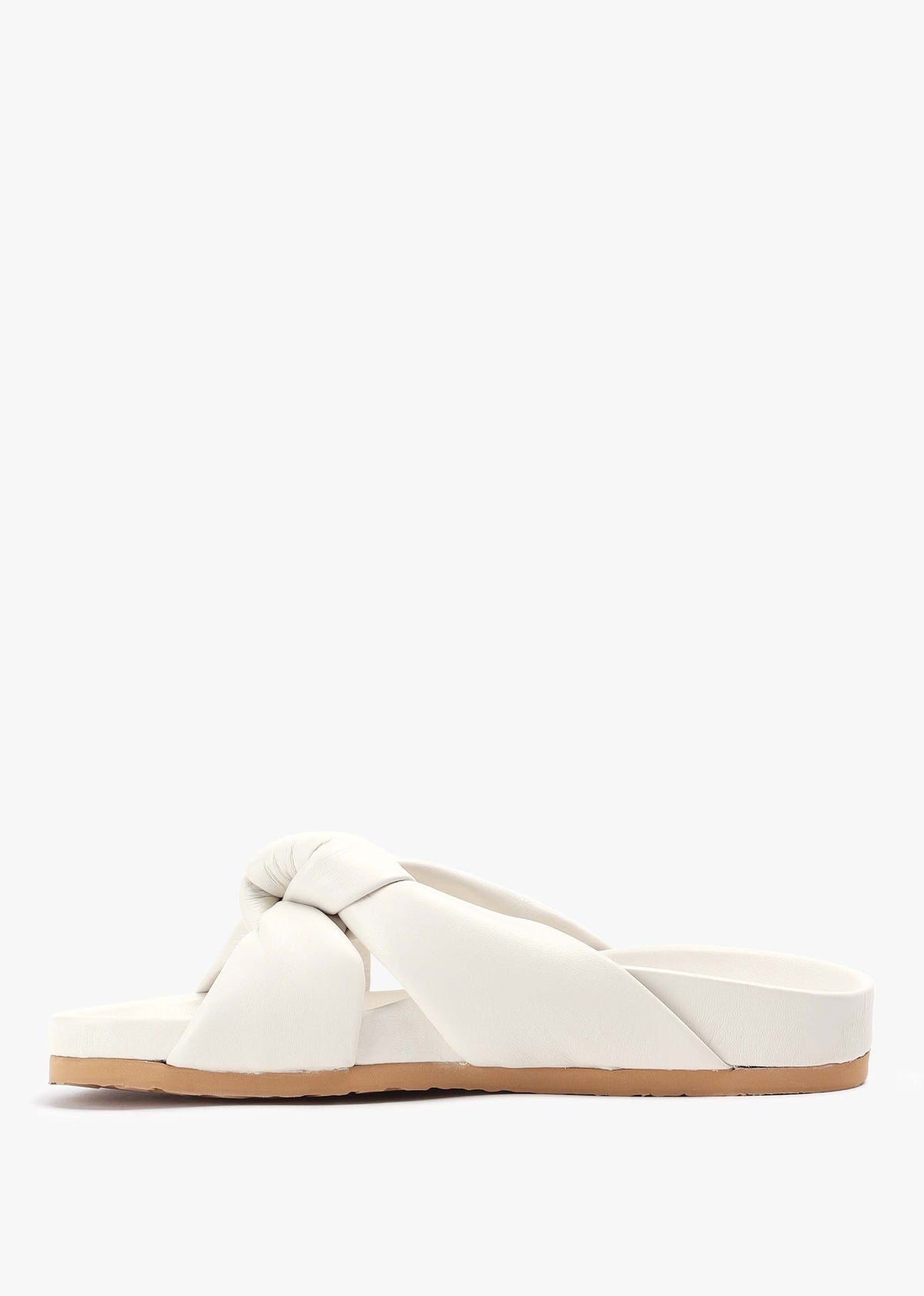 Spender Ivory Lambs Leather Sliders