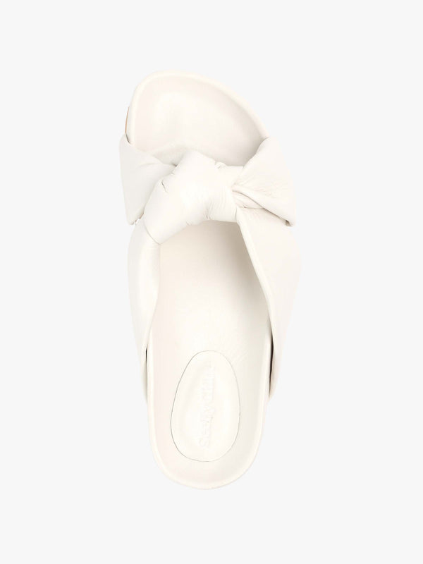 Spender Ivory Lambs Leather Sliders