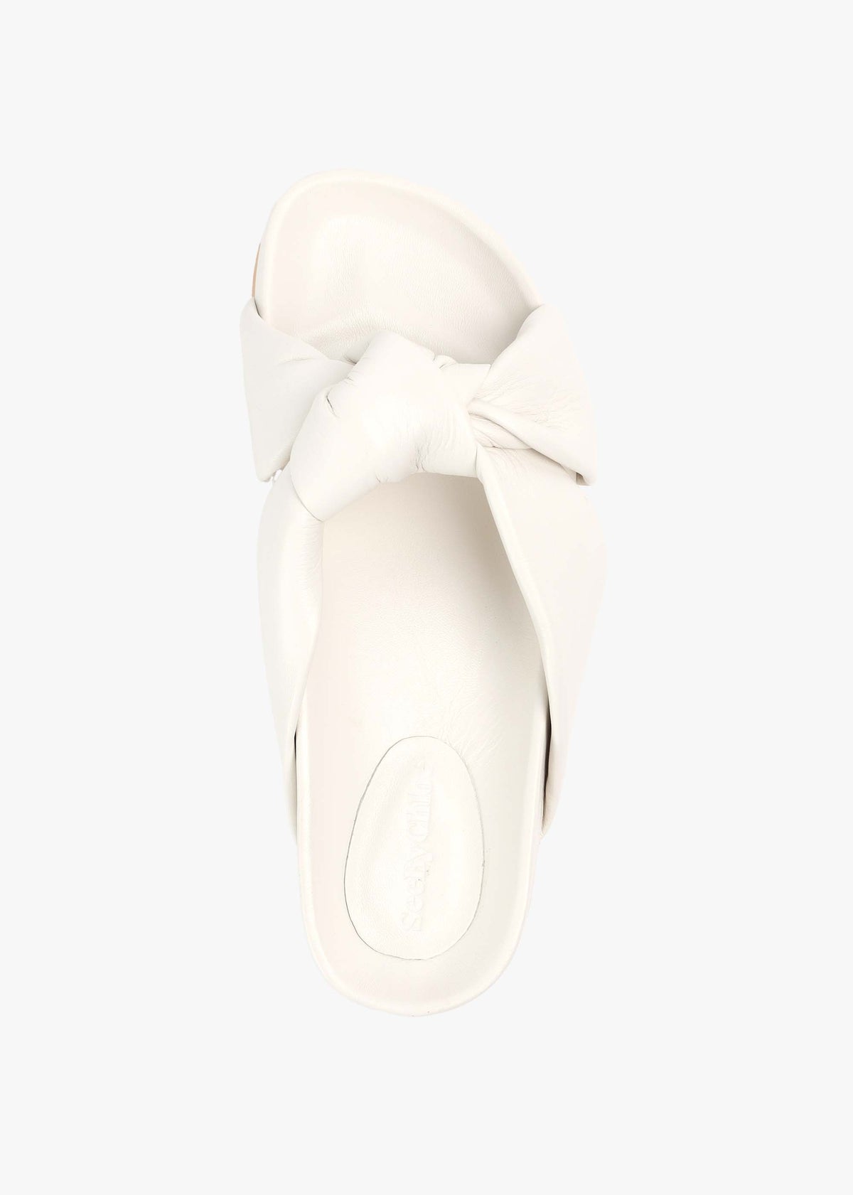 Spender Ivory Lambs Leather Sliders