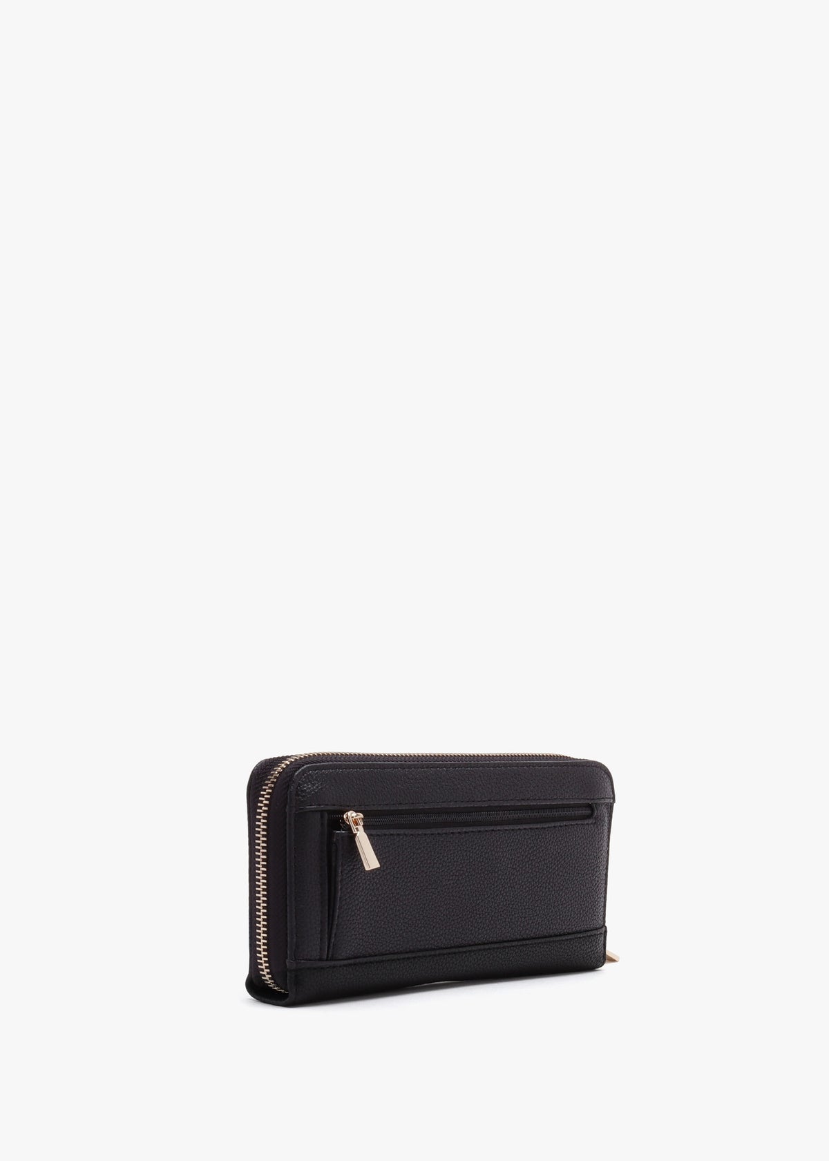 Large Meridian Black Zip Around Wallet