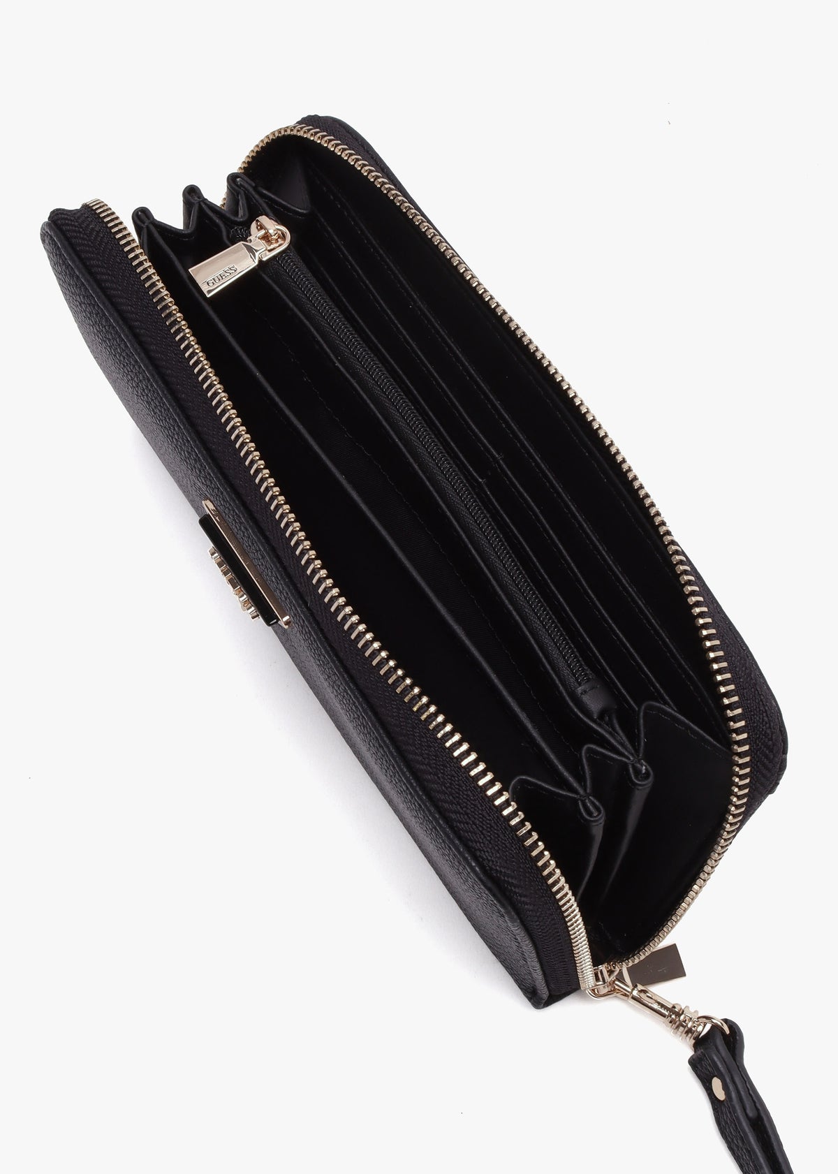 Large Meridian Black Zip Around Wallet