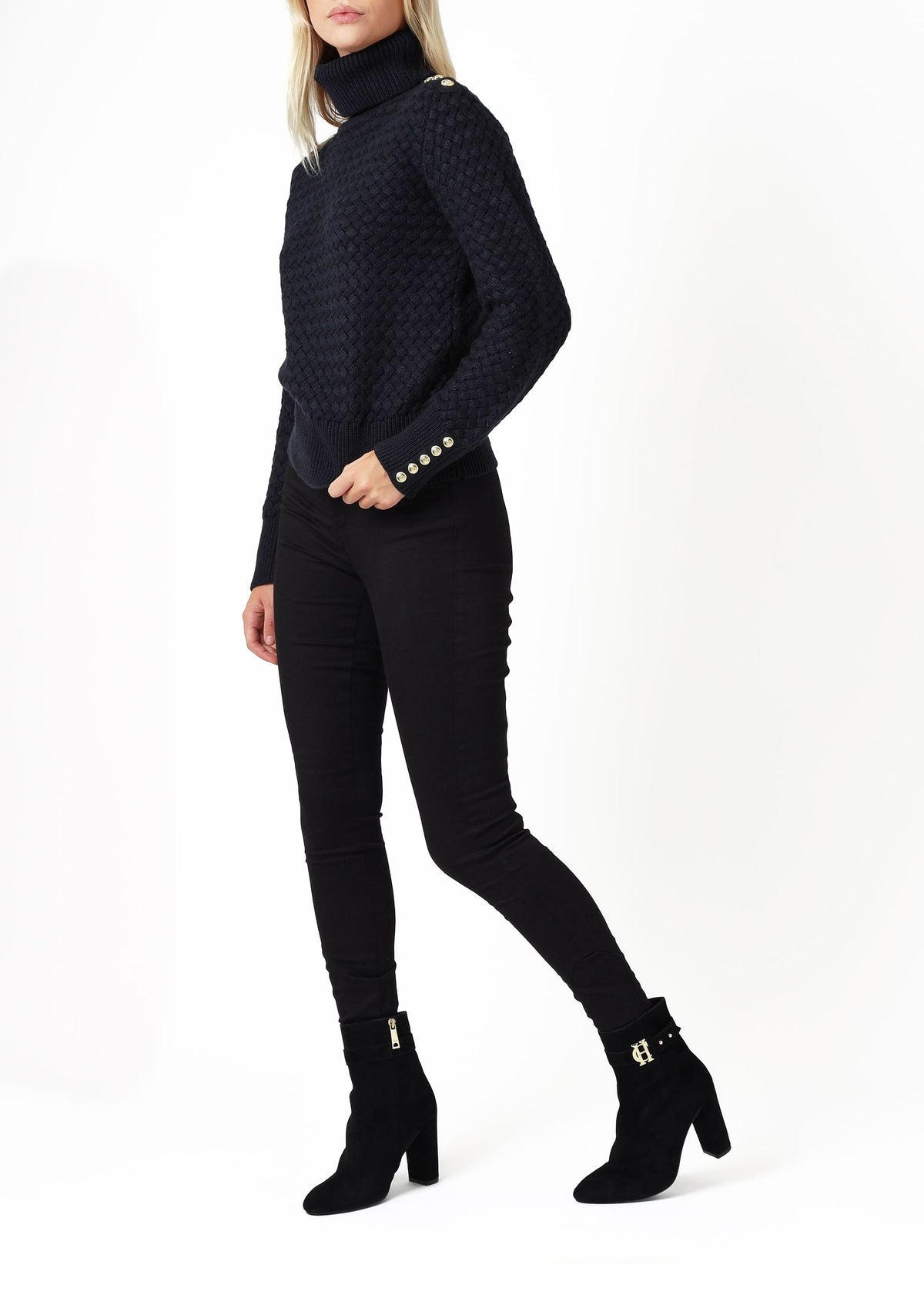 Womens Contour Stretch Trousers In Black