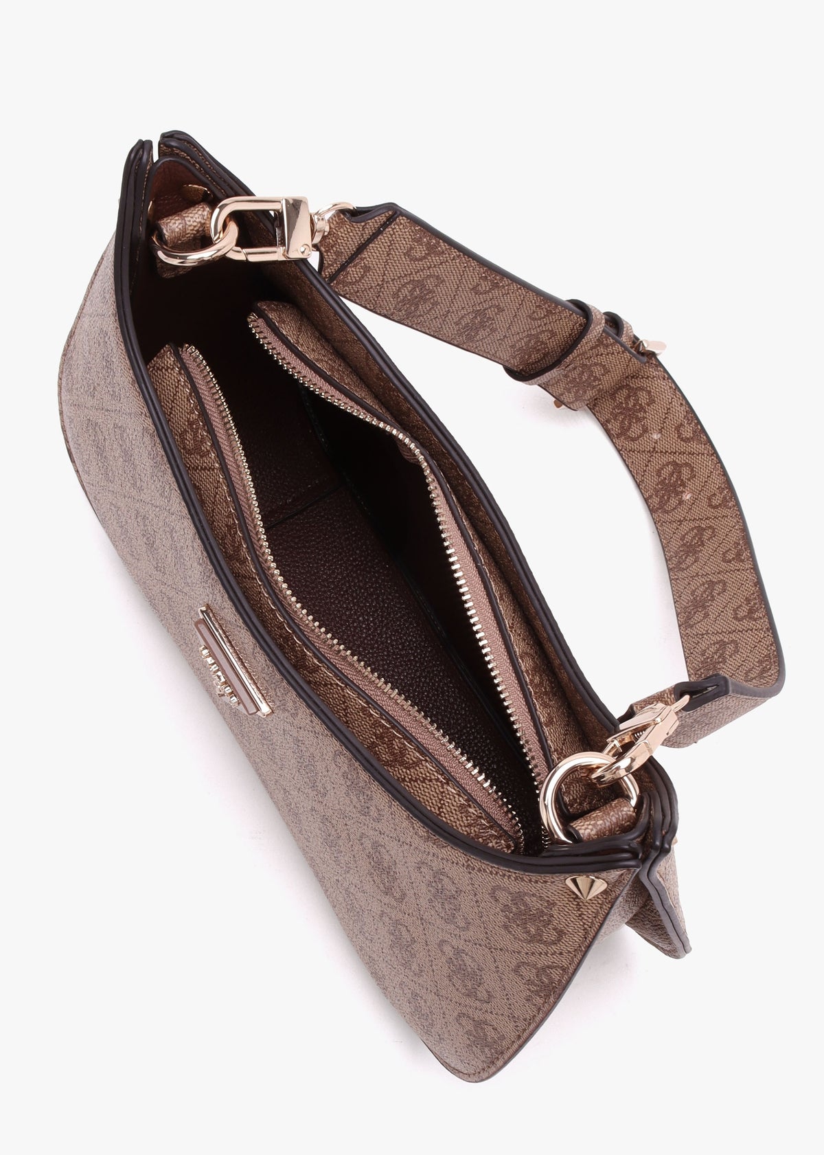 Mini Meridian Latte Logo Shoulder Bag