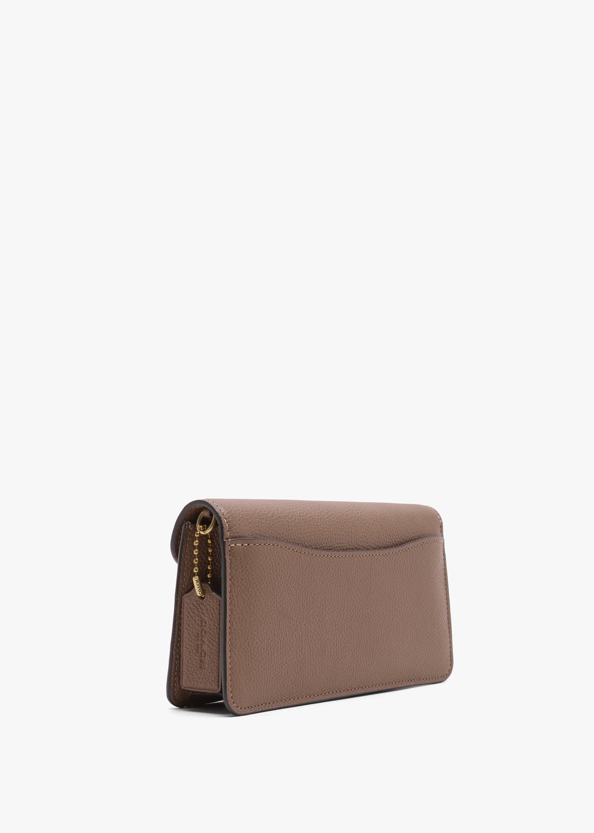 Tabby Dark Stone Leather Chain Clutch Bag
