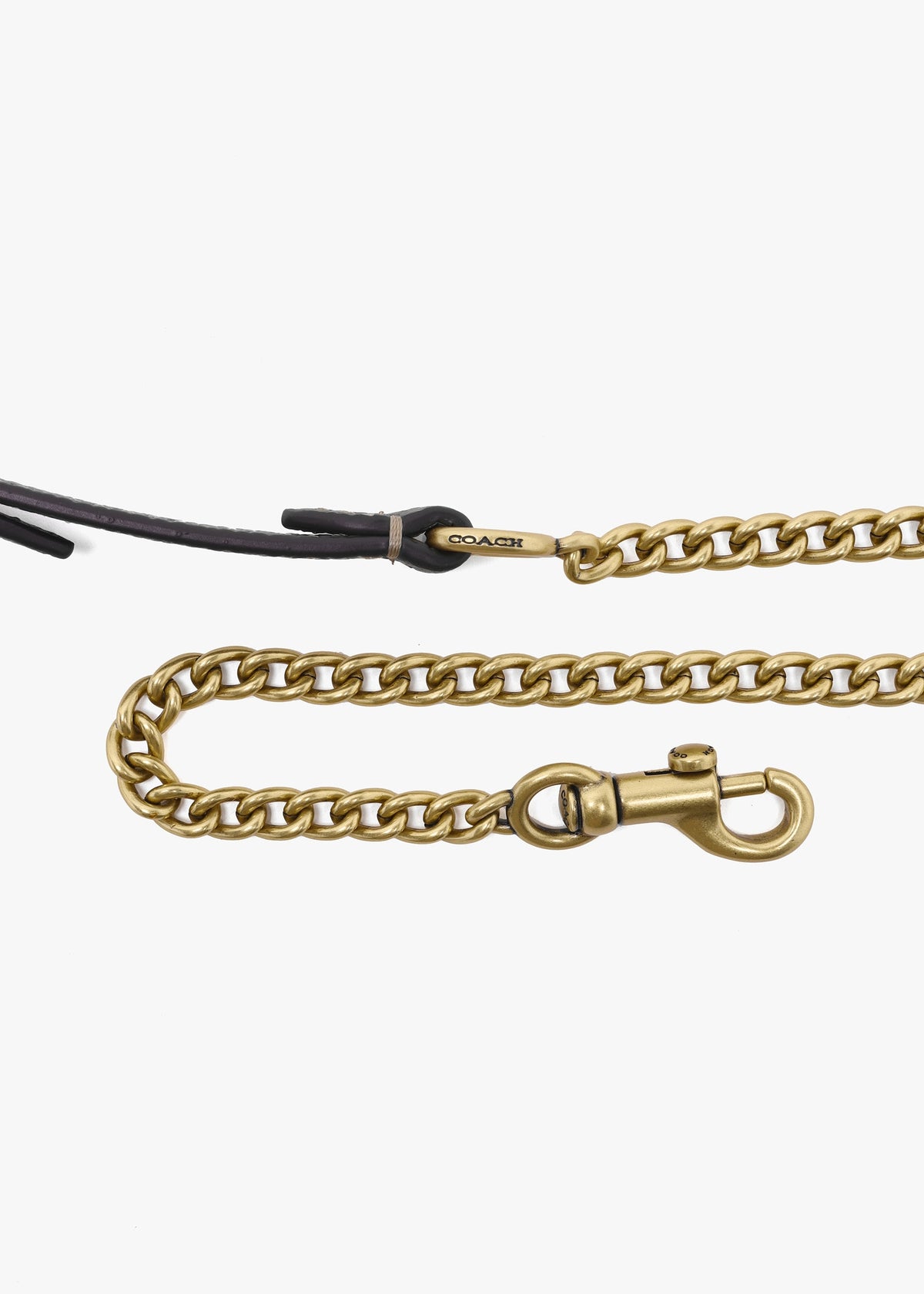 Tabby Dark Stone Leather Chain Clutch Bag