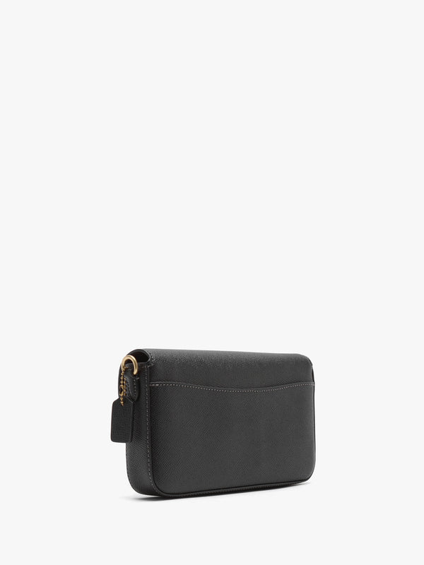 Wyn Black Crossgrain Leather Cross-Body Bag