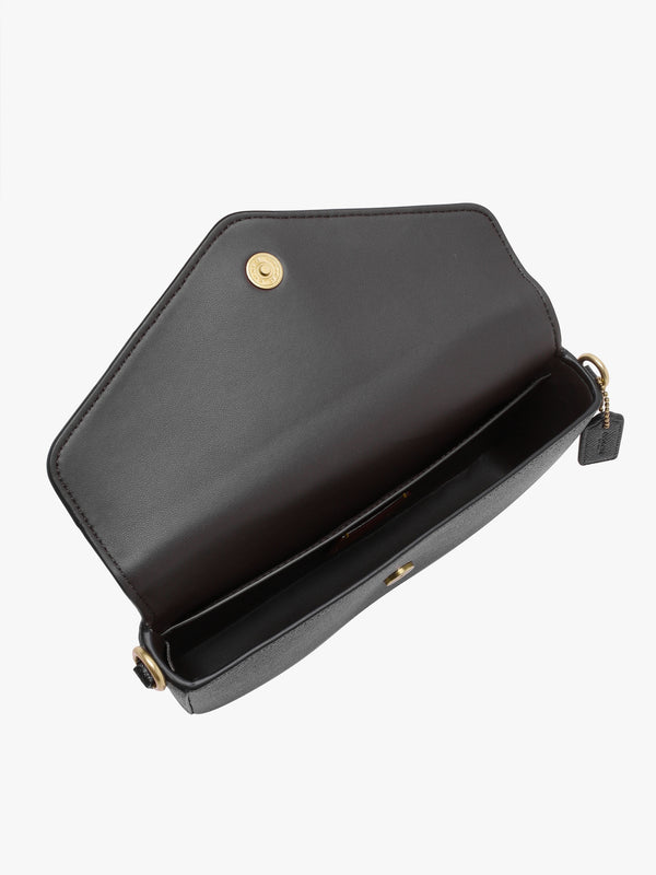 Wyn Black Crossgrain Leather Cross-Body Bag