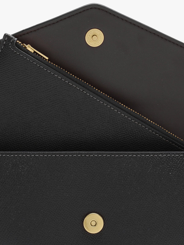 Wyn Black Crossgrain Leather Cross-Body Bag