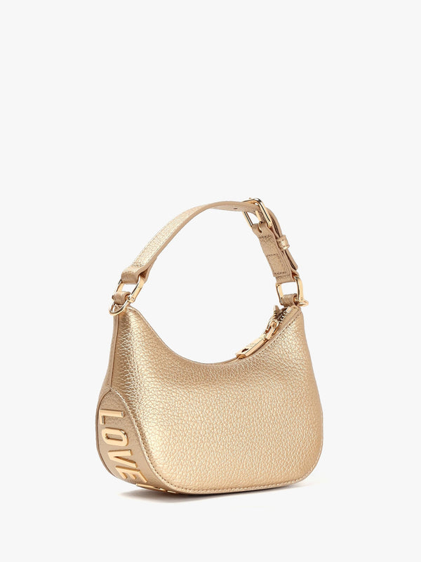 Laminated Metallic Oro Baguette Bag