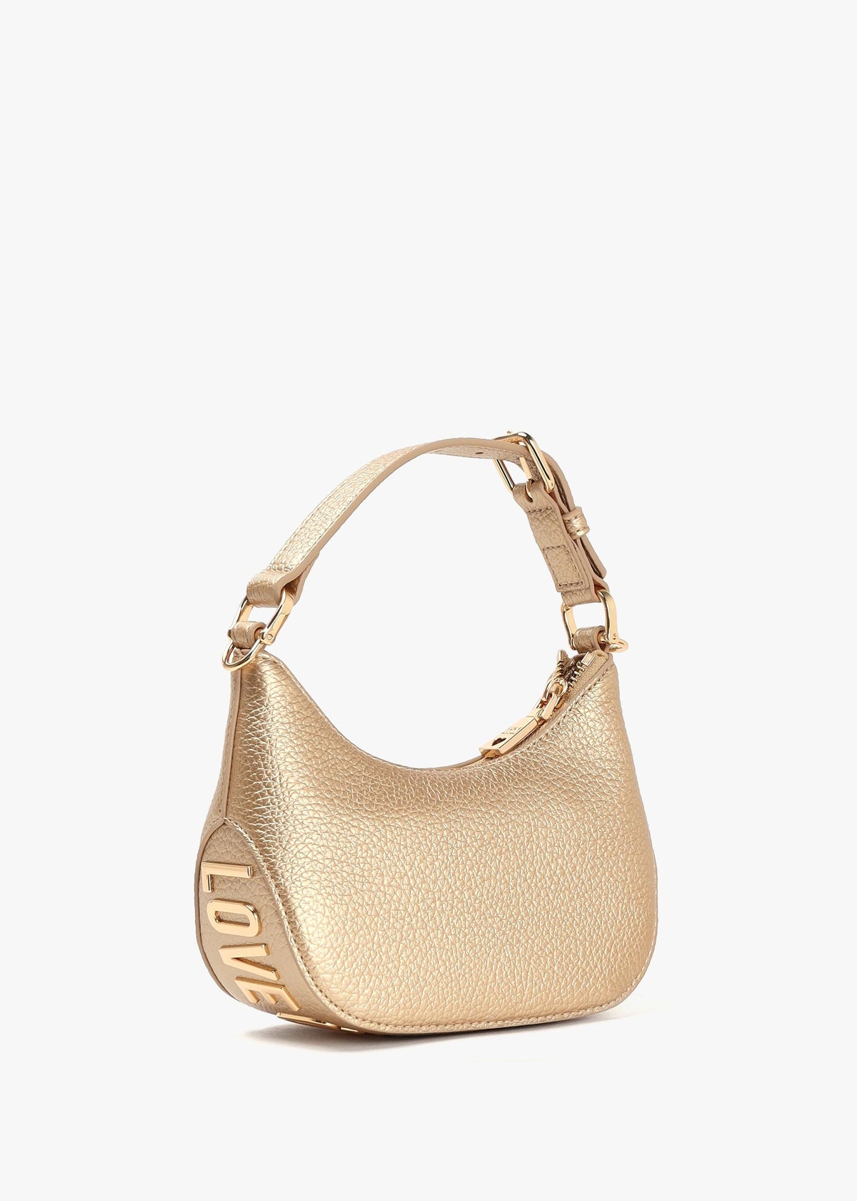 Laminated Metallic Oro Baguette Bag