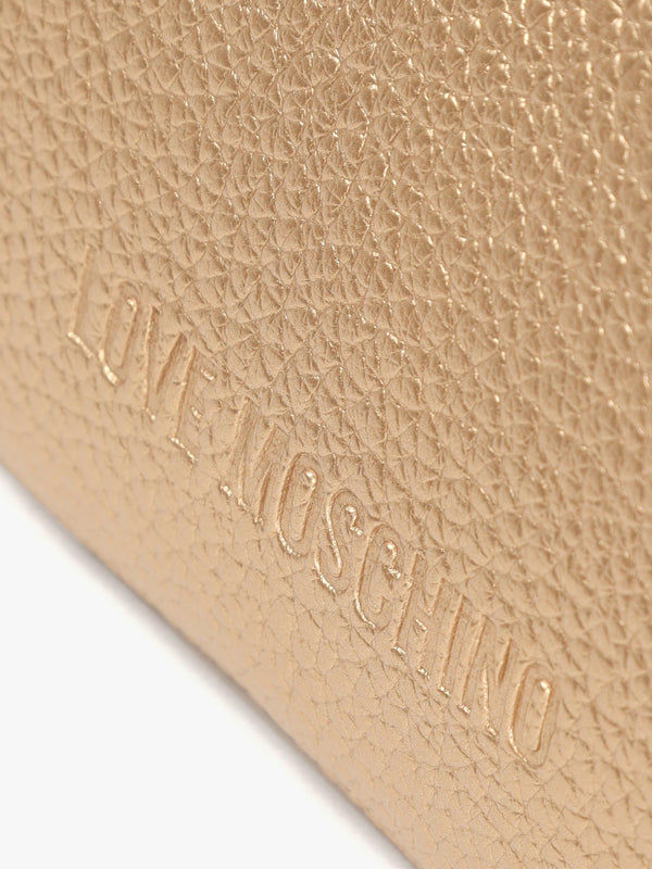 Laminated Metallic Oro Baguette Bag
