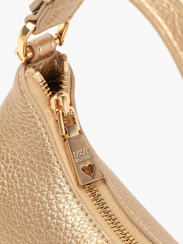 Laminated Metallic Oro Baguette Bag