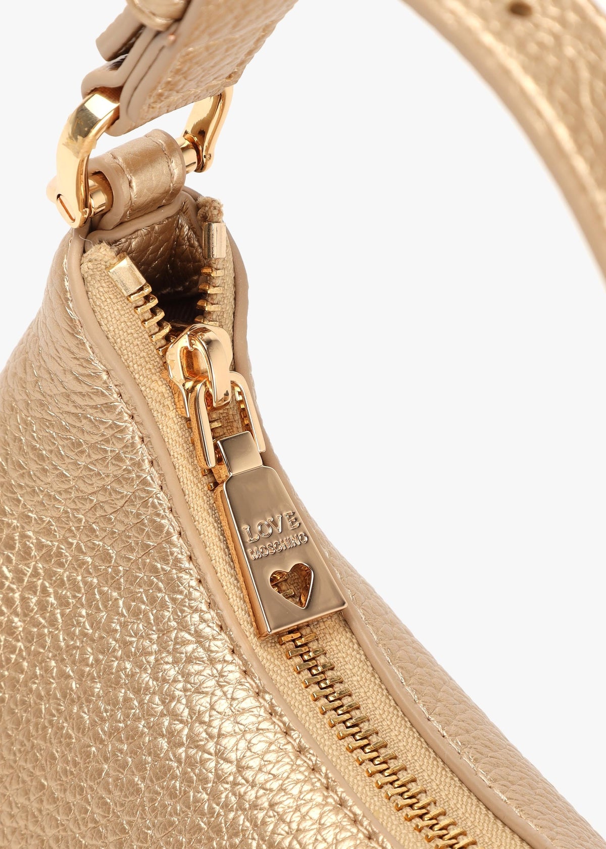 Laminated Metallic Oro Baguette Bag