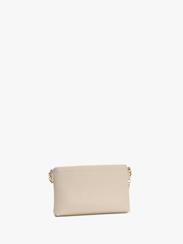 Strass Heart Avorio Chain Shoulder Bag