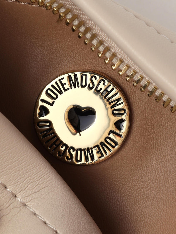 Strass Heart Avorio Chain Shoulder Bag
