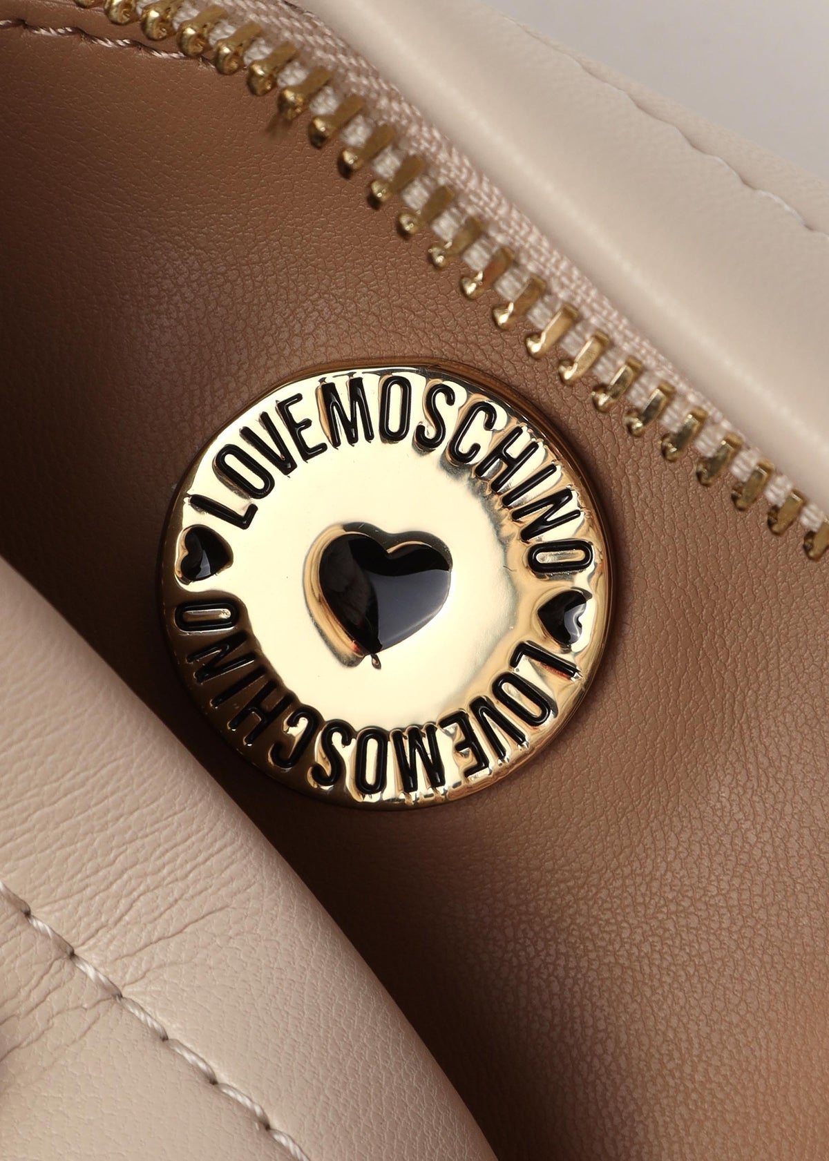 Strass Heart Avorio Chain Shoulder Bag