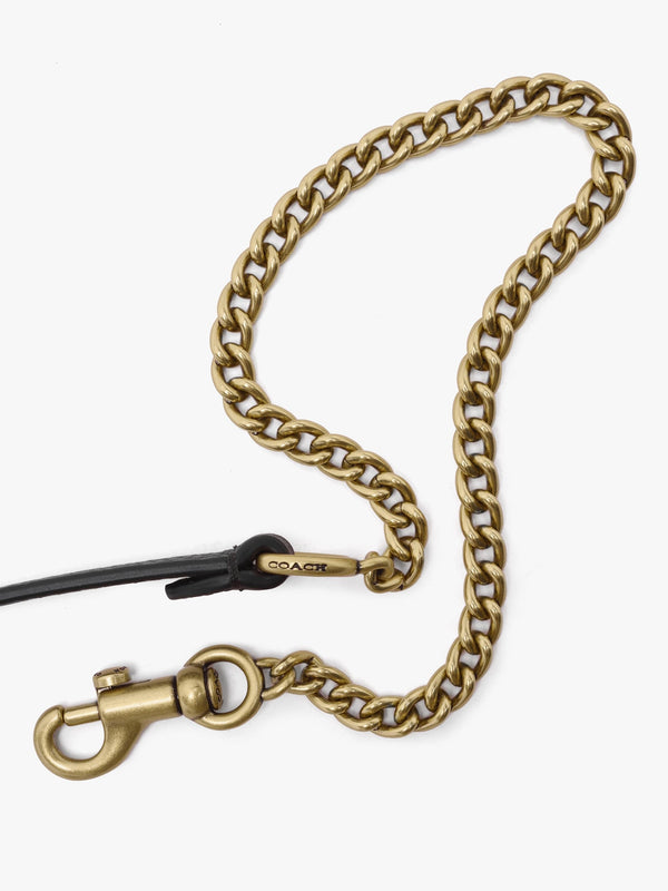 Tabby Black Leather Chain Clutch Bag