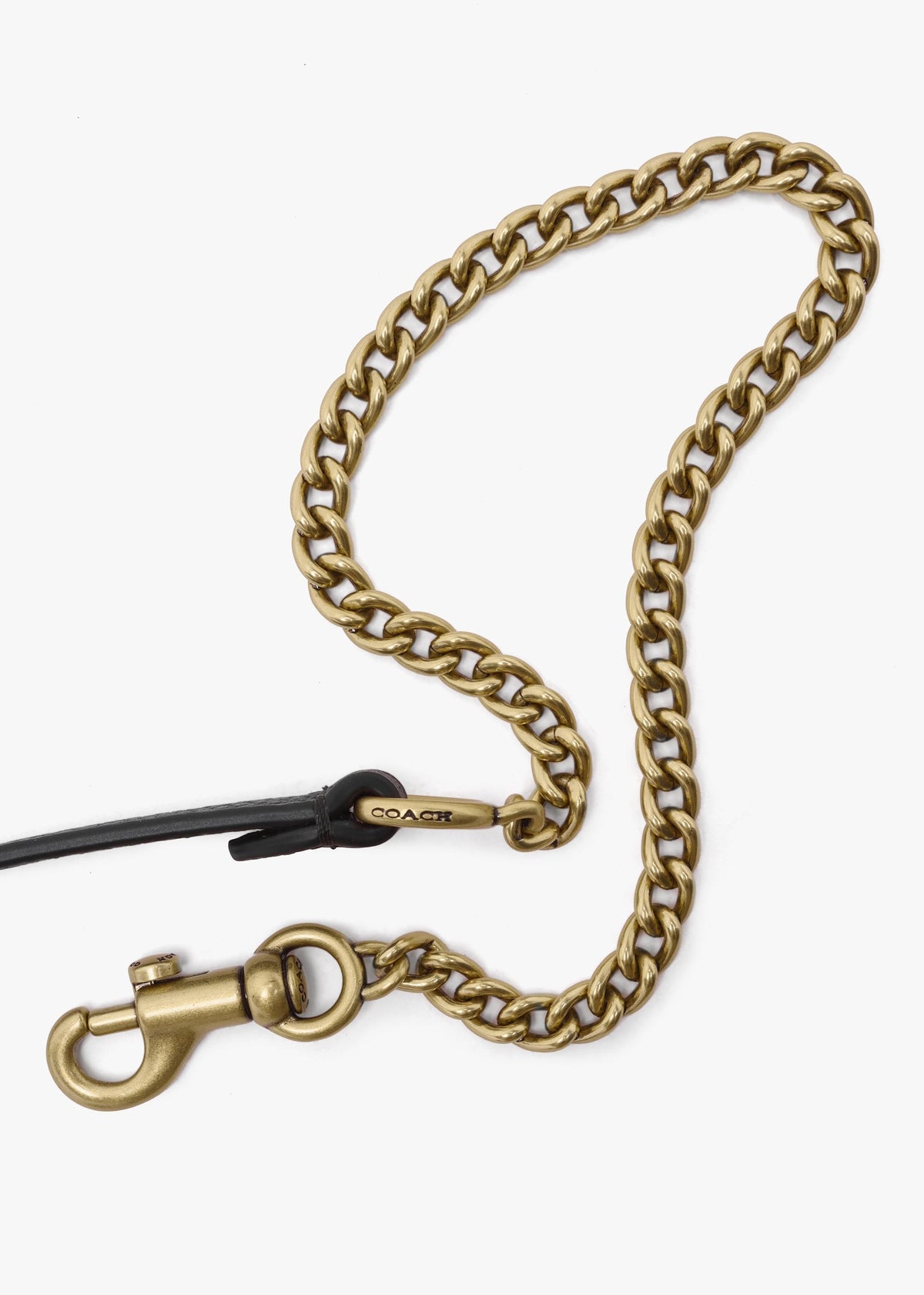 Tabby Black Leather Chain Clutch Bag