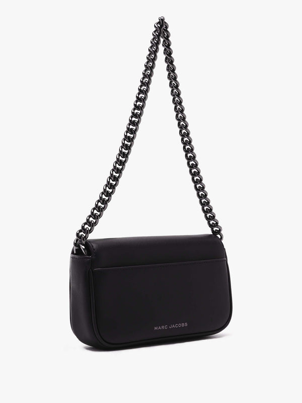 The J Marc Mini Black Gunmetal Leather Shoulder Bag