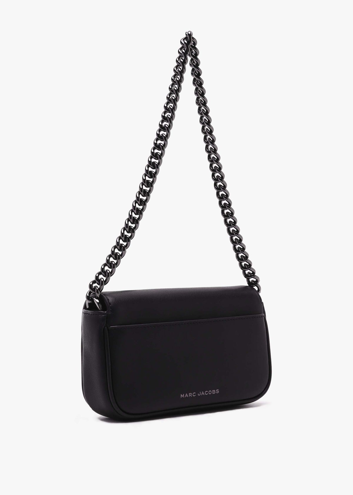 The J Marc Mini Black Gunmetal Leather Shoulder Bag