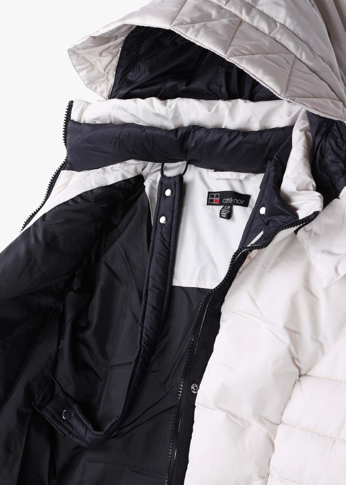 White Mid Length Puffa Coat