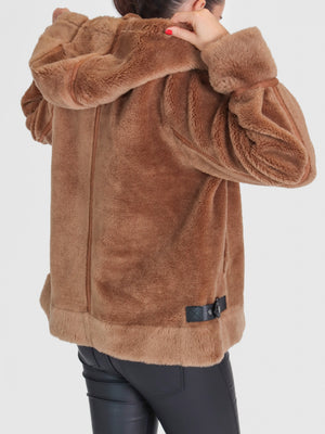 Tresor Tan Wool Aviator Jacket
