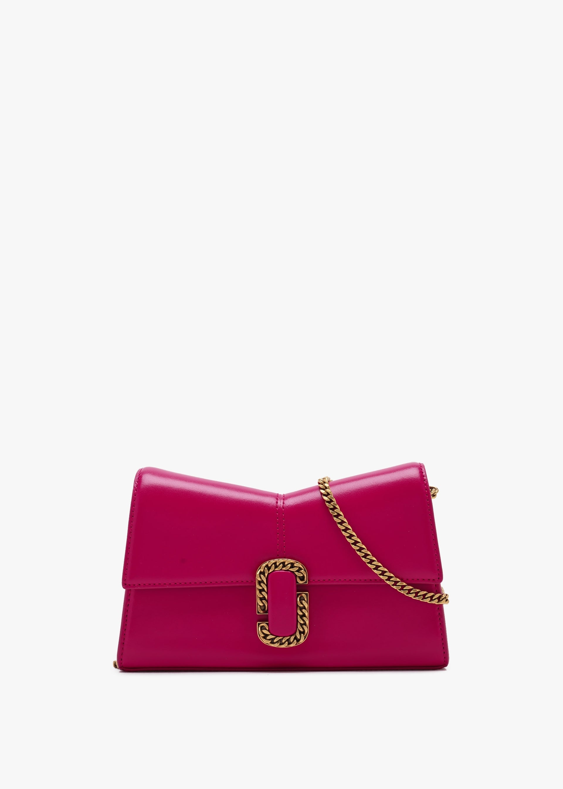 ST. True Lipstick Leather Chain Wallet
