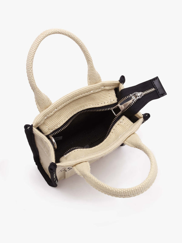 The Jacquard Mini Warm Sand Cross-Body Tote Bag