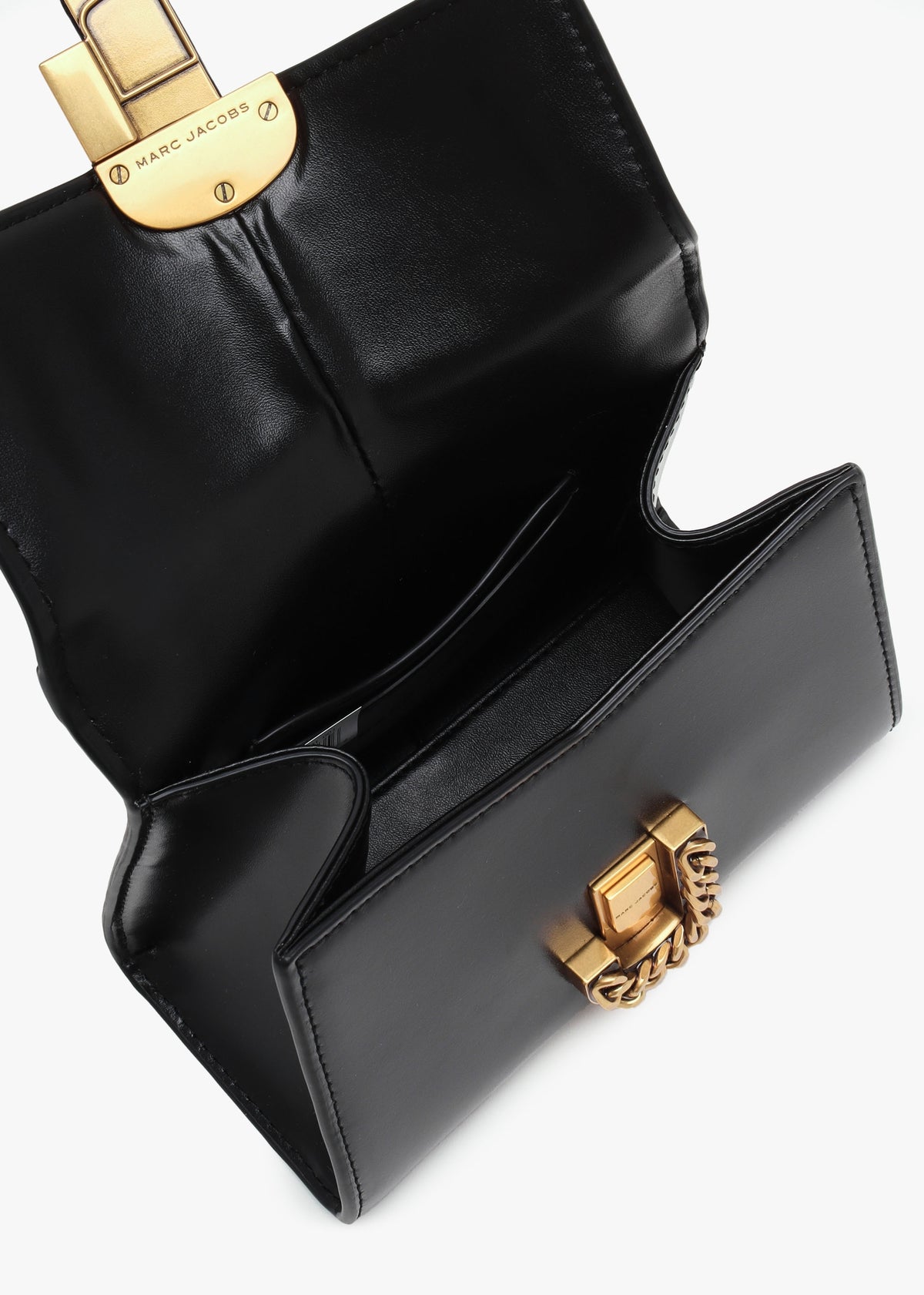 The ST. Marc Mini Top Handle Black Leather Bag