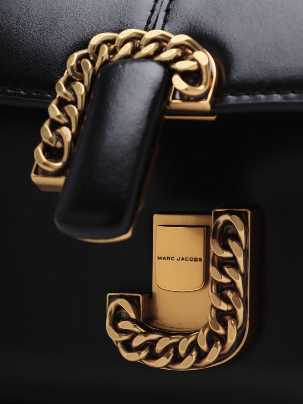 The ST. Marc Mini Top Handle Black Leather Bag