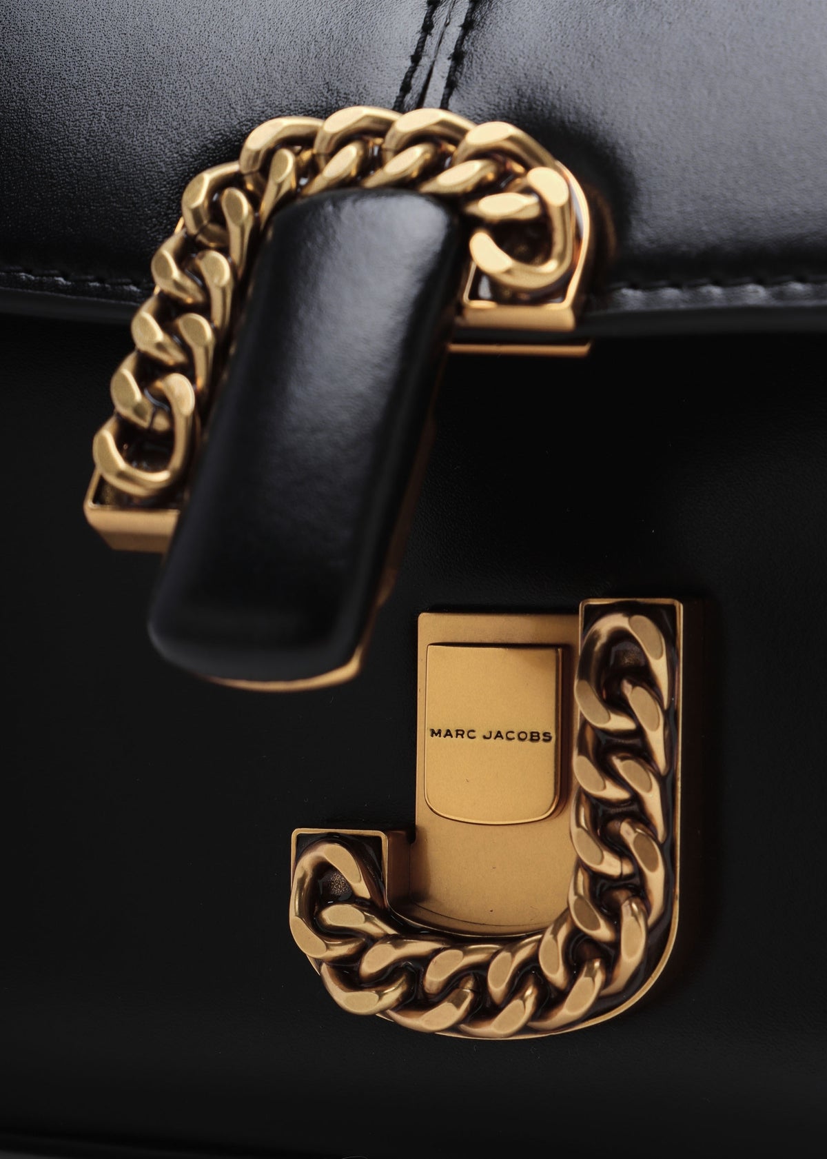 The ST. Marc Mini Top Handle Black Leather Bag