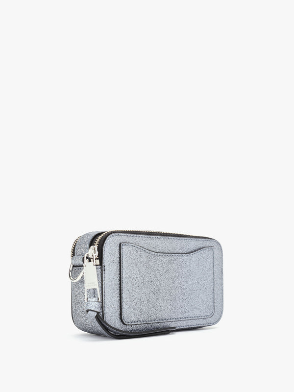 The Snapshot Galactic Glitter Silver Leather Camera Bag